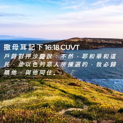 Picture 02 - 撒 母 耳 記 下 16:18 CUVT - 戶 篩 對 押 沙 龍 說 ： 不 然 ， 耶 - Bible Verse Picture