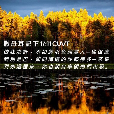 Picture 02 - 撒 母 耳 記 下 17:11 CUVT - 依 我 之 計 ， 不 如 將 以 色 列 眾 - Bible Verse Picture