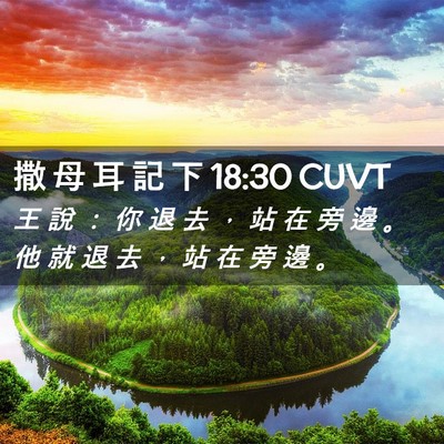 Picture 02 - 撒 母 耳 記 下 18:30 CUVT - 王 說 ： 你 退 去 ， 站 在 旁 邊 。 - Bible Verse Picture