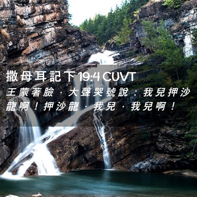 Picture 02 - 撒 母 耳 記 下 19:4 CUVT - 王 蒙 著 臉 ， 大 聲 哭 號 說 ： 我 - Bible Verse Picture