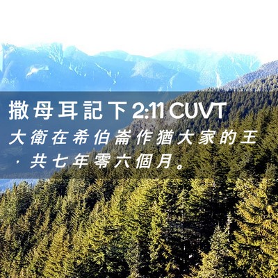 Picture 02 - 撒 母 耳 記 下 2:11 CUVT - 大 衛 在 希 伯 崙 作 猶 大 家 的 王 - Bible Verse Picture