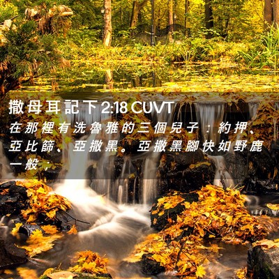 Picture 02 - 撒 母 耳 記 下 2:18 CUVT - 在 那 裡 有 洗 魯 雅 的 三 個 兒 子 - Bible Verse Picture