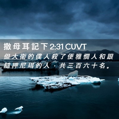 Picture 02 - 撒 母 耳 記 下 2:31 CUVT - 但 大 衛 的 僕 人 殺 了 便 雅 憫 人 - Bible Verse Picture