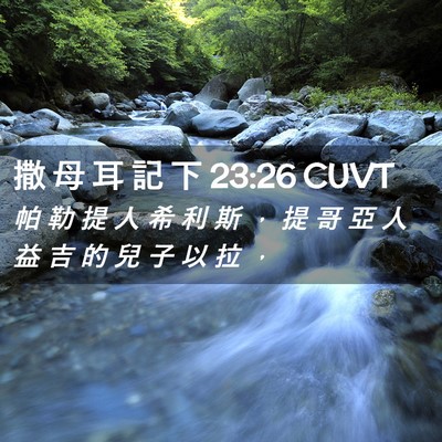 Picture 02 - 撒 母 耳 記 下 23:26 CUVT - 帕 勒 提 人 希 利 斯 ， 提 哥 亞 人 - Bible Verse Picture