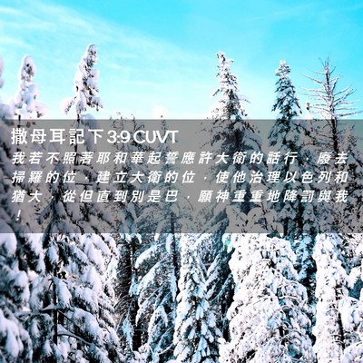 Picture 02 - 撒 母 耳 記 下 3:9 CUVT - 我 若 不 照 著 耶 和 華 起 誓 應 許 - Bible Verse Picture