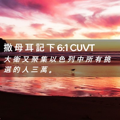Picture 02 - 撒 母 耳 記 下 6:1 CUVT - 大 衛 又 聚 集 以 色 列 中 所 有 挑 - Bible Verse Picture