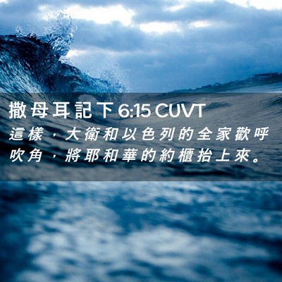 Picture 02 - 撒 母 耳 記 下 6:15 CUVT - 這 樣 ， 大 衛 和 以 色 列 的 全 家 - Bible Verse Picture