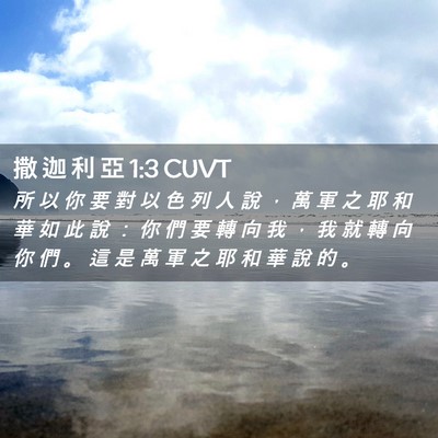 Picture 02 - 撒 迦 利 亞 1:3 CUVT - 所 以 你 要 對 以 色 列 人 說 ， 萬 - Bible Verse Picture