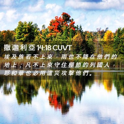 Picture 02 - 撒 迦 利 亞 14:18 CUVT - 埃 及 族 若 不 上 來 ， 雨 也 不 降 - Bible Verse Picture