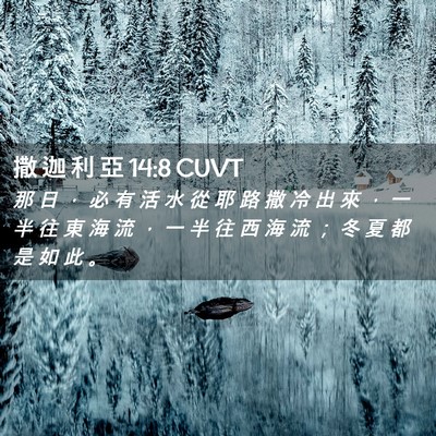 Picture 02 - 撒 迦 利 亞 14:8 CUVT - 那 日 ， 必 有 活 水 從 耶 路 撒 冷 - Bible Verse Picture