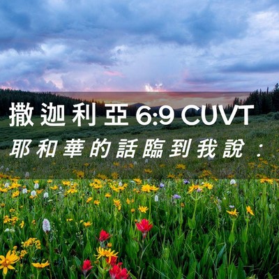 Picture 02 - 撒 迦 利 亞 6:9 CUVT - 耶 和 華 的 話 臨 到 我 說 - Bible Verse Picture
