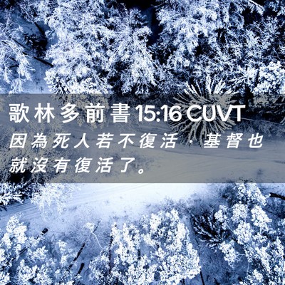 Picture 02 - 歌 林 多 前 書 15:16 CUVT - 因 為 死 人 若 不 復 活 ， 基 督 也 - Bible Verse Picture