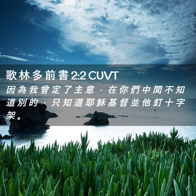 Picture 02 - 歌 林 多 前 書 2:2 CUVT - 因 為 我 曾 定 了 主 意 ， 在 你 們 - Bible Verse Picture