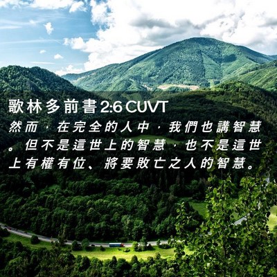 Picture 02 - 歌 林 多 前 書 2:6 CUVT - 然 而 ， 在 完 全 的 人 中 ， 我 們 - Bible Verse Picture