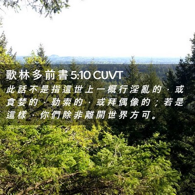 Picture 02 - 歌 林 多 前 書 5:10 CUVT - 此 話 不 是 指 這 世 上 一 概 行 淫 - Bible Verse Picture