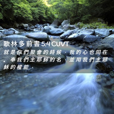 Picture 02 - 歌 林 多 前 書 5:4 CUVT - 就 是 你 們 聚 會 的 時 候 ， 我 的 - Bible Verse Picture