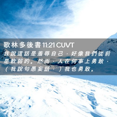 Picture 02 - 歌 林 多 後 書 11:21 CUVT - 我 說 這 話 是 羞 辱 自 己 ， 好 像 - Bible Verse Picture