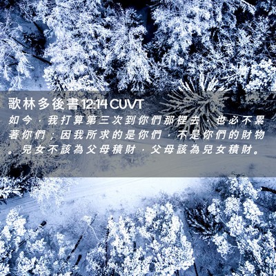 Picture 02 - 歌 林 多 後 書 12:14 CUVT - 如 今 ， 我 打 算 第 三 次 到 你 們 - Bible Verse Picture