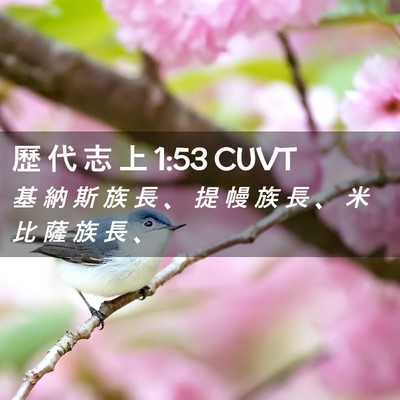 Picture 02 - 歷 代 志 上 1:53 CUVT - 基 納 斯 族 長 、 提 幔 族 長 、 米 - Bible Verse Picture