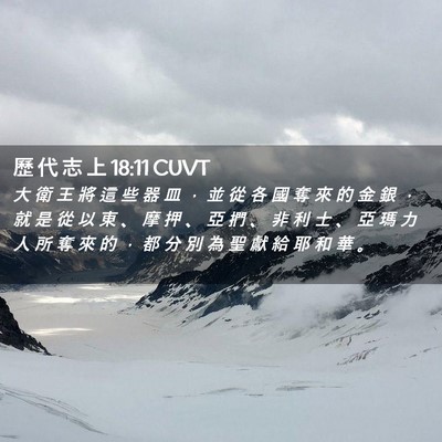 Picture 02 - 歷 代 志 上 18:11 CUVT - 大 衛 王 將 這 些 器 皿 ， 並 從 各 - Bible Verse Picture