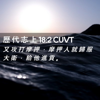Picture 02 - 歷 代 志 上 18:2 CUVT - 又 攻 打 摩 押 ， 摩 押 人 就 歸 服 - Bible Verse Picture