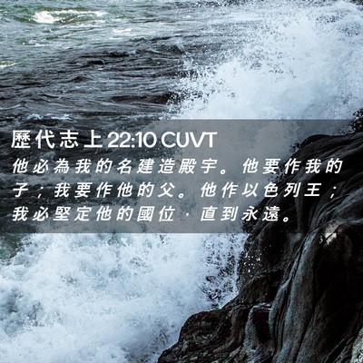 Picture 02 - 歷 代 志 上 22:10 CUVT - 他 必 為 我 的 名 建 造 殿 宇 。 他 - Bible Verse Picture