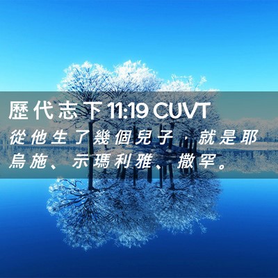 Picture 02 - 歷 代 志 下 11:19 CUVT - 從 他 生 了 幾 個 兒 子 ， 就 是 耶 - Bible Verse Picture