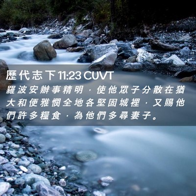 Picture 02 - 歷 代 志 下 11:23 CUVT - 羅 波 安 辦 事 精 明 ， 使 他 眾 子 - Bible Verse Picture