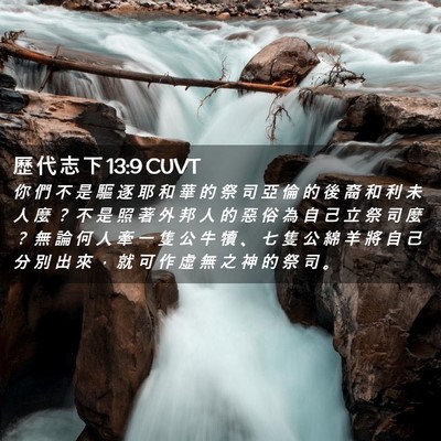 Picture 02 - 歷 代 志 下 13:9 CUVT - 你 們 不 是 驅 逐 耶 和 華 的 祭 司 - Bible Verse Picture