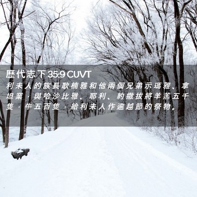 Picture 02 - 歷 代 志 下 35:9 CUVT - 利 未 人 的 族 長 歌 楠 雅 和 他 兩 - Bible Verse Picture
