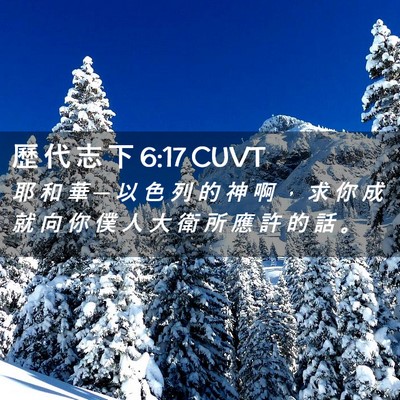 Picture 02 - 歷 代 志 下 6:17 CUVT - 耶 和 華 ─ 以 色 列 的 神 啊 ， 求 - Bible Verse Picture