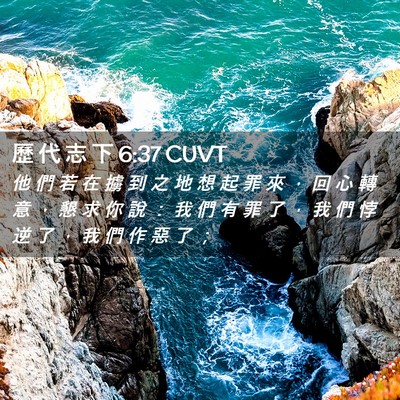 Picture 02 - 歷 代 志 下 6:37 CUVT - 他 們 若 在 擄 到 之 地 想 起 罪 來 - Bible Verse Picture