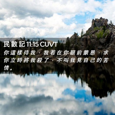 Picture 02 - 民 數 記 11:15 CUVT - 你 這 樣 待 我 ， 我 若 在 你 眼 前 - Bible Verse Picture
