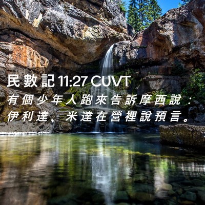 Picture 02 - 民 數 記 11:27 CUVT - 有 個 少 年 人 跑 來 告 訴 摩 西 說 - Bible Verse Picture