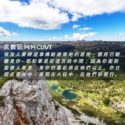 Picture 02 - 民 數 記 14:14 CUVT - 埃 及 人 要 將 這 事 傳 給 迦 南 地 - Bible Verse Picture