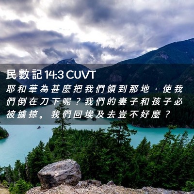 Picture 02 - 民 數 記 14:3 CUVT - 耶 和 華 為 甚 麼 把 我 們 領 到 那 - Bible Verse Picture