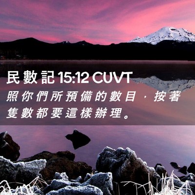 Picture 02 - 民 數 記 15:12 CUVT - 照 你 們 所 預 備 的 數 目 ， 按 著 - Bible Verse Picture