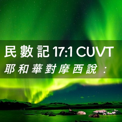 Picture 02 - 民 數 記 17:1 CUVT - 耶 和 華 對 摩 西 說 - Bible Verse Picture