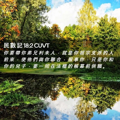 Picture 02 - 民 數 記 18:2 CUVT - 你 要 帶 你 弟 兄 利 未 人 ， 就 是 - Bible Verse Picture