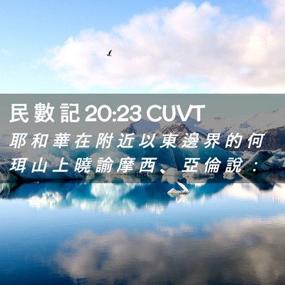 Picture 02 - 民 數 記 20:23 CUVT - 耶 和 華 在 附 近 以 東 邊 界 的 何 - Bible Verse Picture