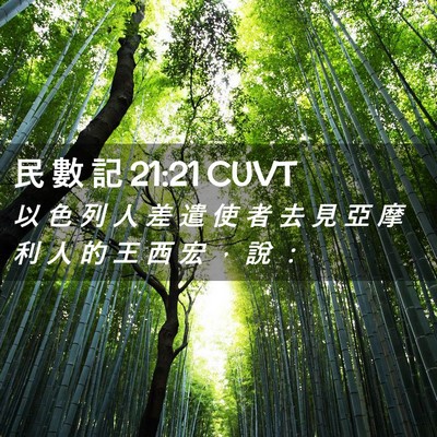 Picture 02 - 民 數 記 21:21 CUVT - 以 色 列 人 差 遣 使 者 去 見 亞 摩 - Bible Verse Picture