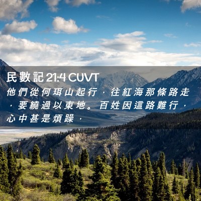 Picture 02 - 民 數 記 21:4 CUVT - 他 們 從 何 珥 山 起 行 ， 往 紅 海 - Bible Verse Picture