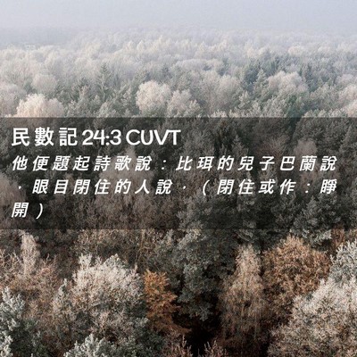 Picture 02 - 民 數 記 24:3 CUVT - 他 便 題 起 詩 歌 說 ： 比 珥 的 兒 - Bible Verse Picture