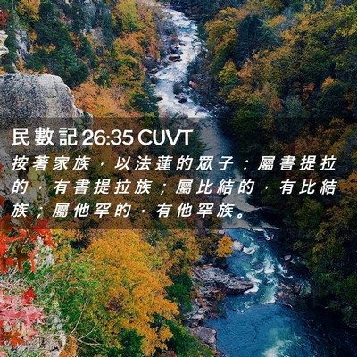 Picture 02 - 民 數 記 26:35 CUVT - 按 著 家 族 ， 以 法 蓮 的 眾 子 ： - Bible Verse Picture