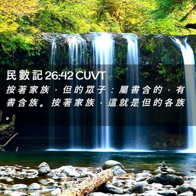 Picture 02 - 民 數 記 26:42 CUVT - 按 著 家 族 ， 但 的 眾 子 ： 屬 書 - Bible Verse Picture