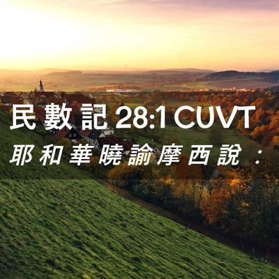 Picture 02 - 民 數 記 28:1 CUVT - 耶 和 華 曉 諭 摩 西 說 - Bible Verse Picture