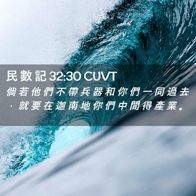 Picture 02 - 民 數 記 32:30 CUVT - 倘 若 他 們 不 帶 兵 器 和 你 們 一 - Bible Verse Picture