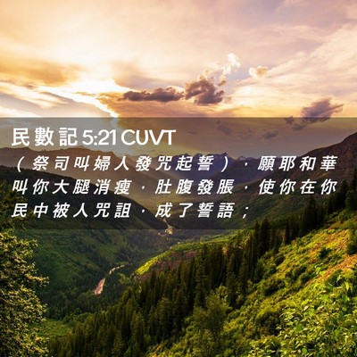Picture 02 - 民 數 記 5:21 CUVT - （ 祭 司 叫 婦 人 發 咒 起 誓 ） ， - Bible Verse Picture
