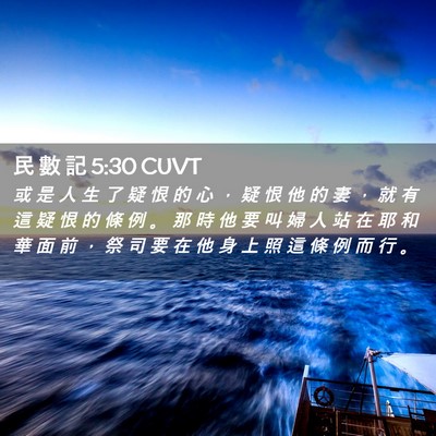 Picture 02 - 民 數 記 5:30 CUVT - 或 是 人 生 了 疑 恨 的 心 ， 疑 恨 - Bible Verse Picture