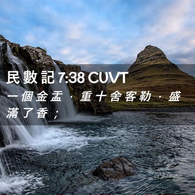 Picture 02 - 民 數 記 7:38 CUVT - 一 個 金 盂 ， 重 十 舍 客 勒 ， 盛 - Bible Verse Picture